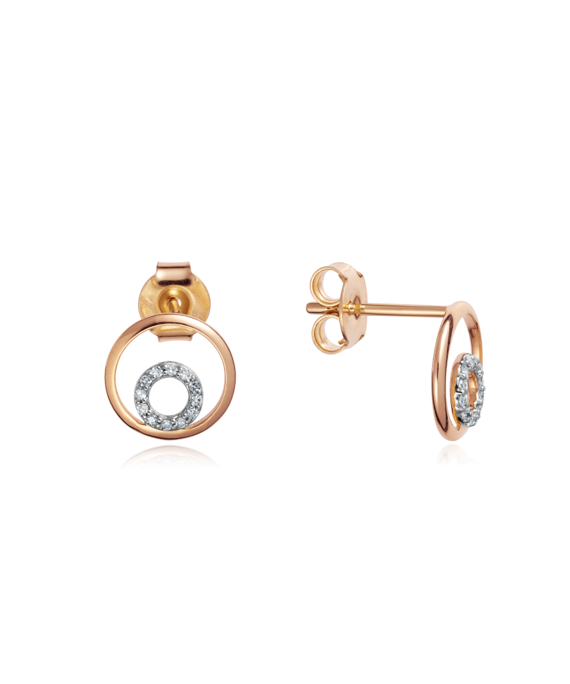 Золотые серьги с алмазами