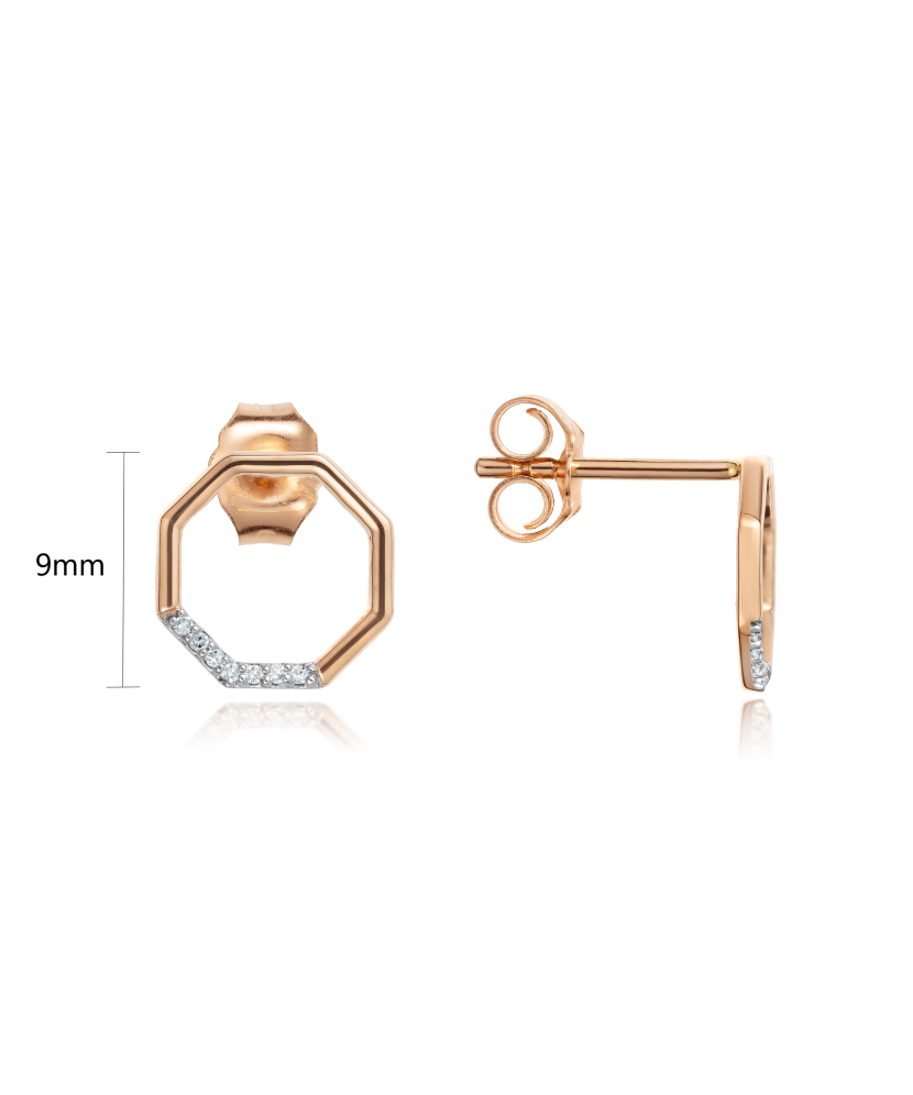 Zelta auskari ar dimantiem - Goldinga