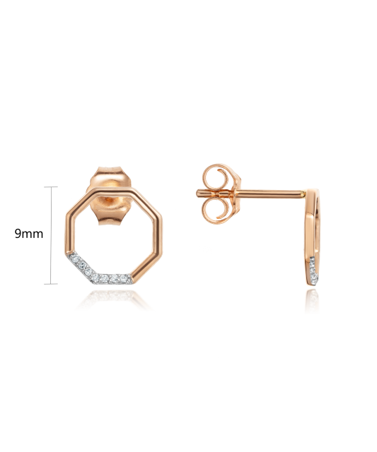 Золотые серьги с алмазами