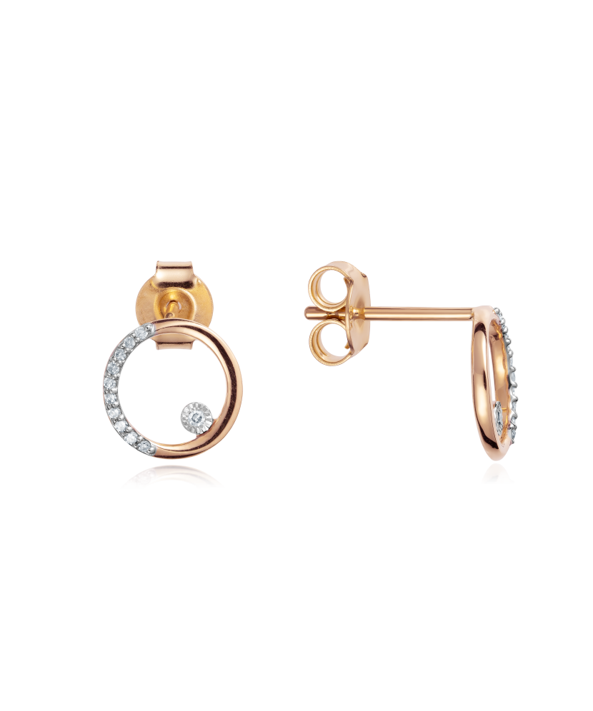 Zelta auskari ar dimantiem - Goldinga