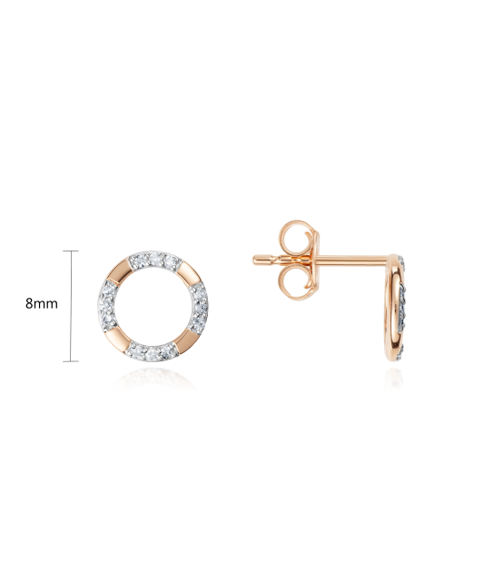 Zelta auskari ar dimantiem - Goldinga