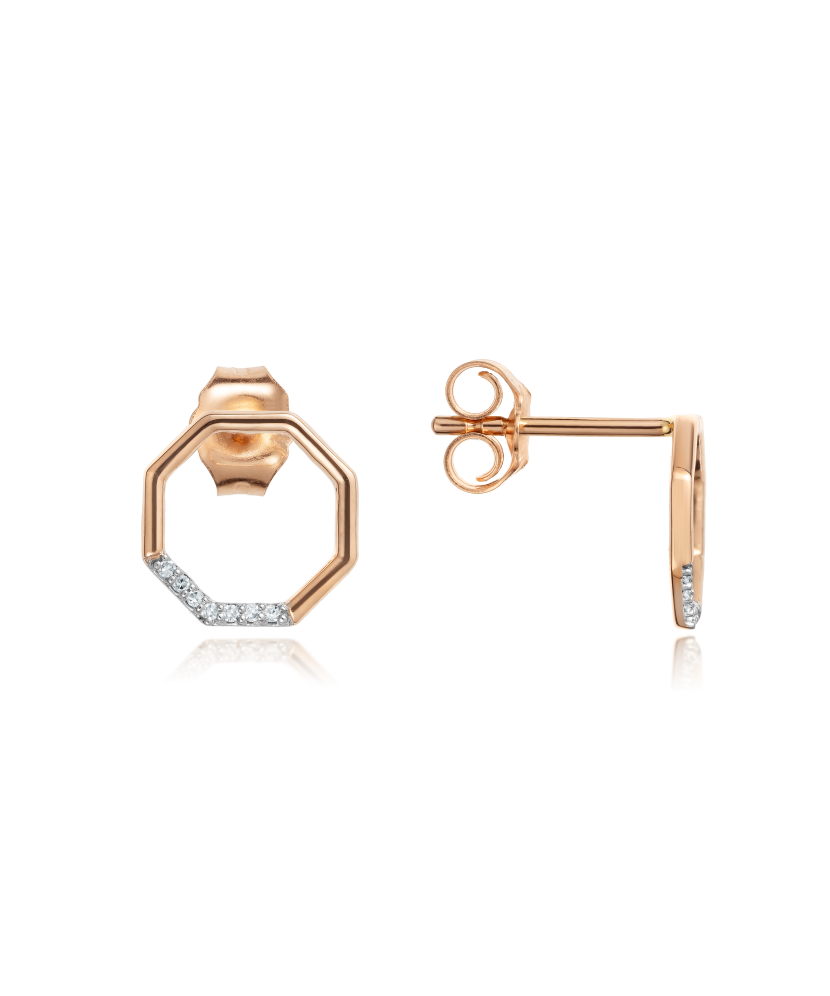 Золотые серьги с алмазами