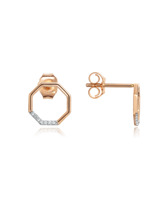 Золотые серьги с алмазами