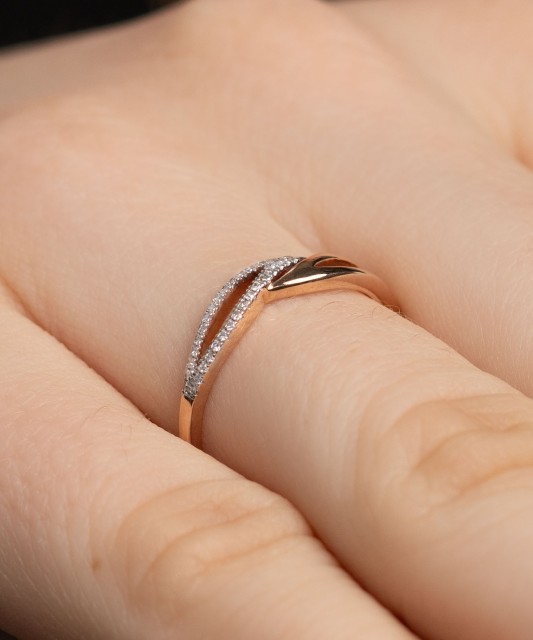 Zelta gredzens ar dimantiem - Goldinga