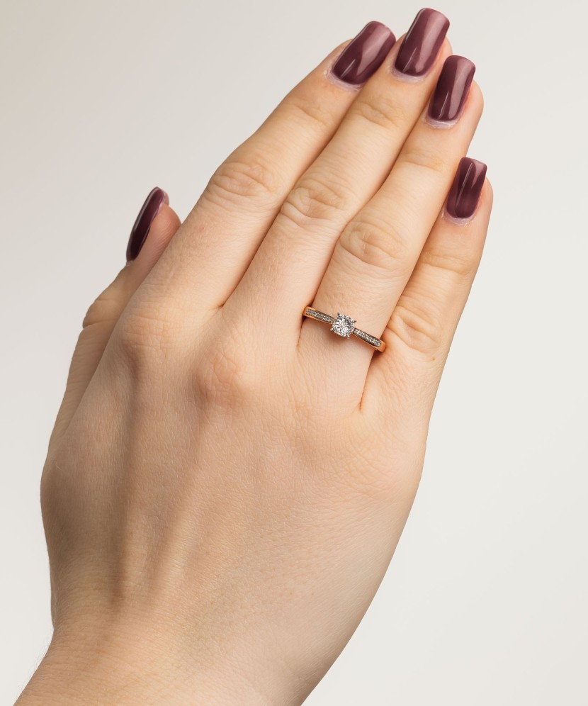 Zelta gredzens ar dimantiem - Goldinga