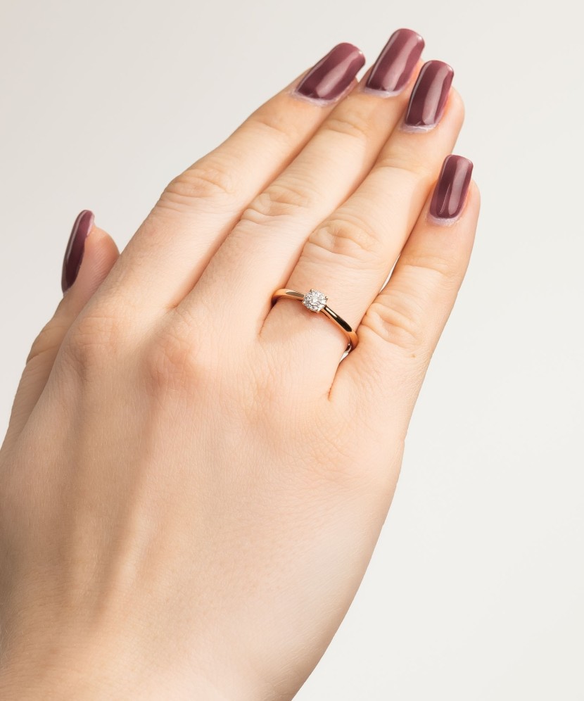 Zelta gredzens ar dimantiem - Goldinga