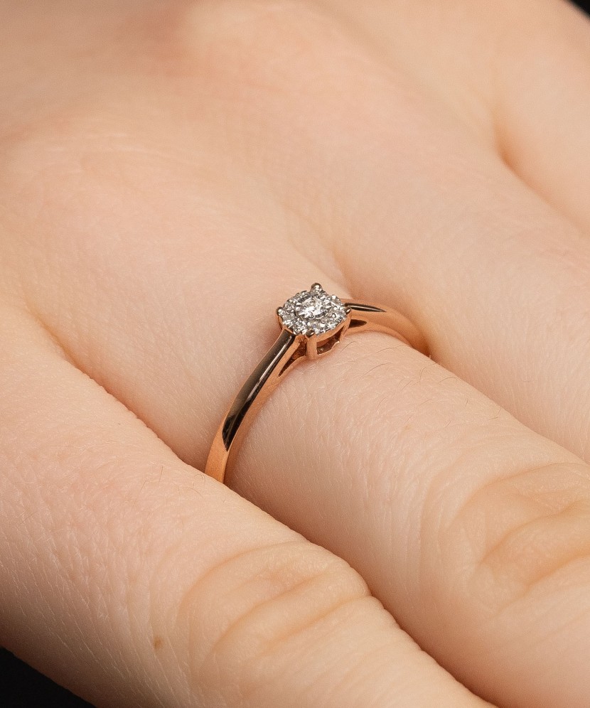 Zelta gredzens ar dimantiem - Goldinga