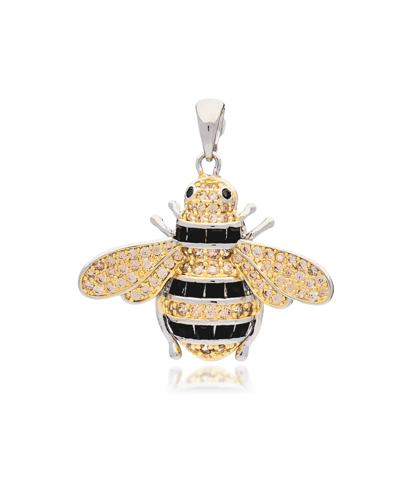 Sudraba Piekariņš ar cirkonijiem "Bite" - Goldinga