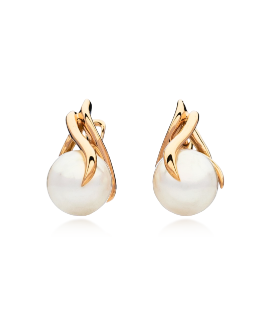 Zelta auskari ar pērlēm - Goldinga