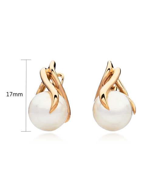 Zelta auskari ar pērlēm - Goldinga