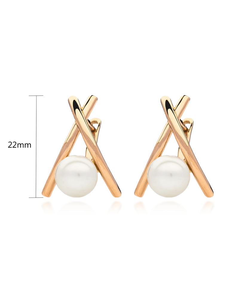 Zelta auskari ar pērlēm - Goldinga