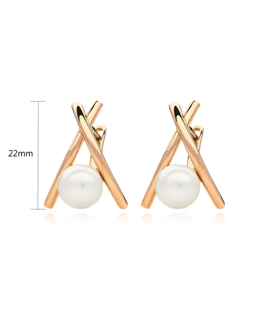 Zelta auskari ar pērlēm - Goldinga