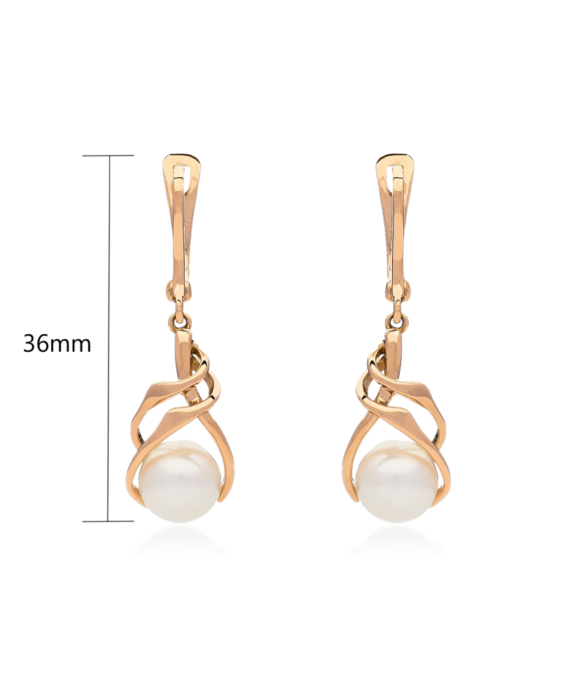 Zelta auskari ar pērlēm - Goldinga