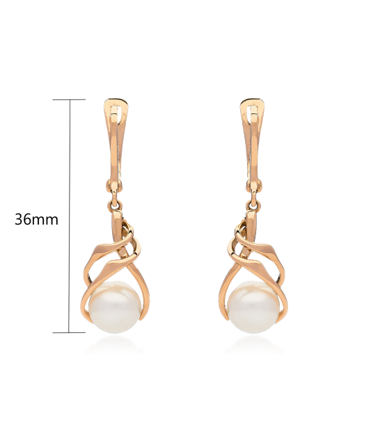 Золотые серьги с жемчугом