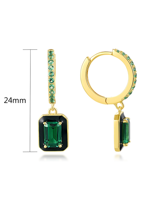 Apzeltīt Sudraba auskari ar spineļiem