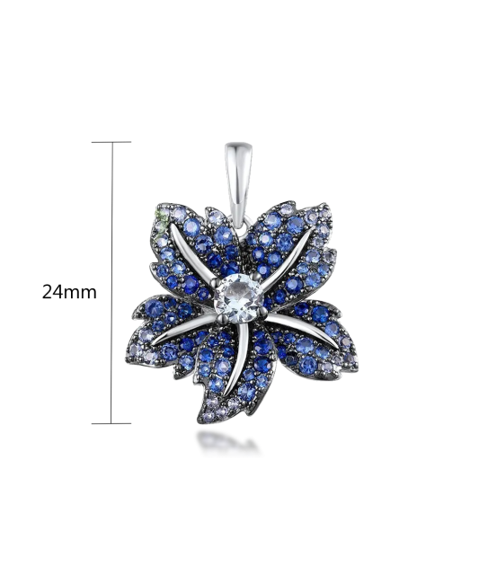 Подвеска из серебра со шпинелями и фианитами