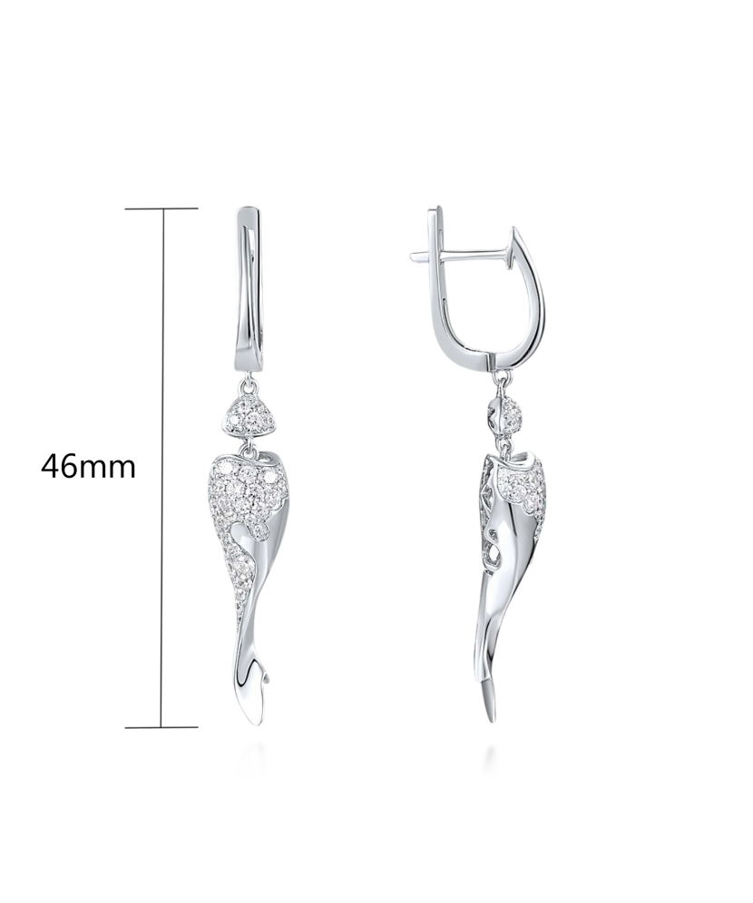 Sudraba auskari ar cirkonijiem