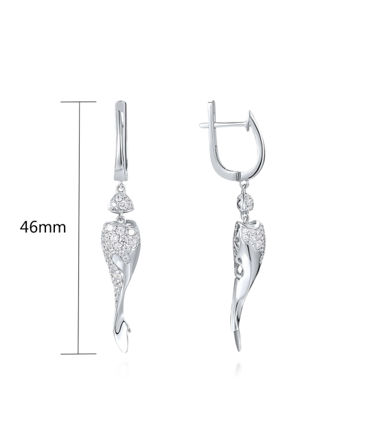 Sudraba auskari ar cirkonijiem