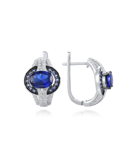 Sudraba auskari ar cirkonijiem