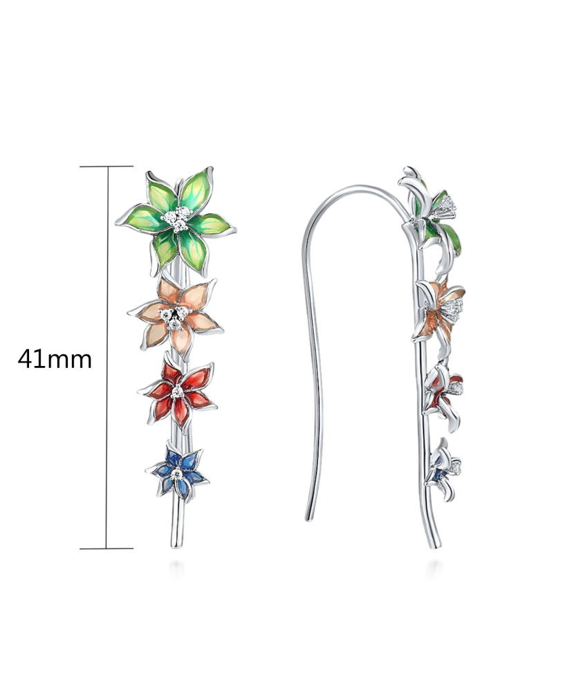 Sudraba auskari ar emalju