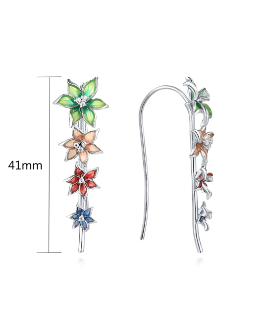 Sudraba auskari ar emalju