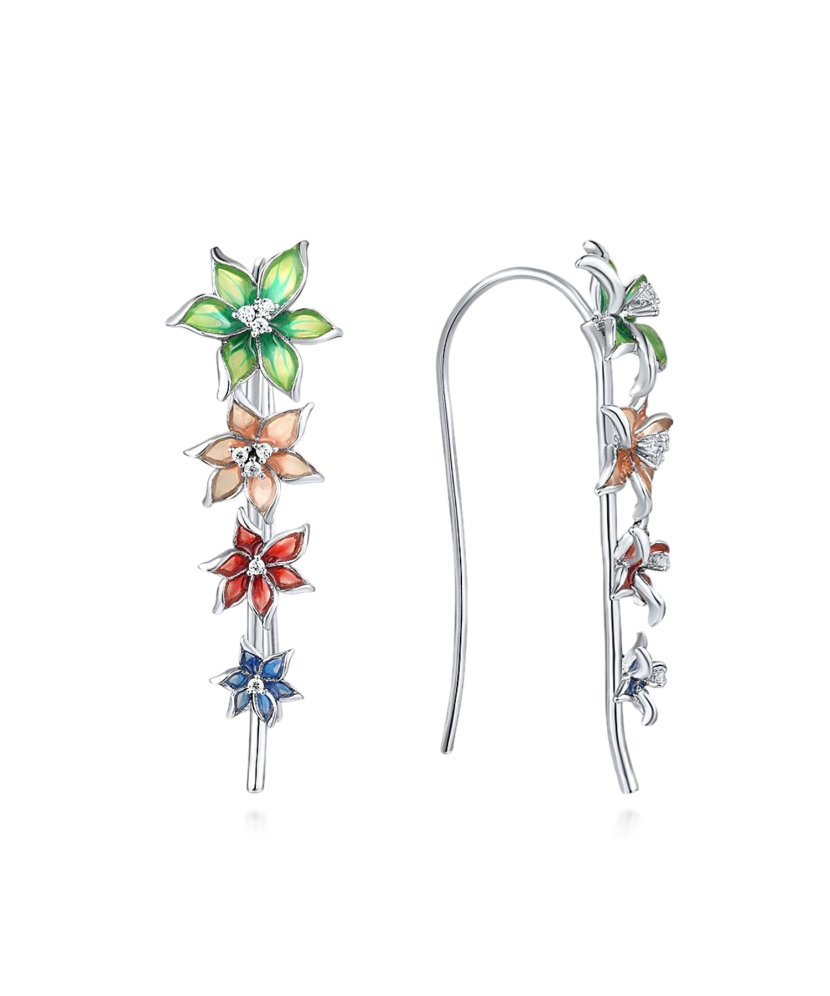 Sudraba auskari ar emalju