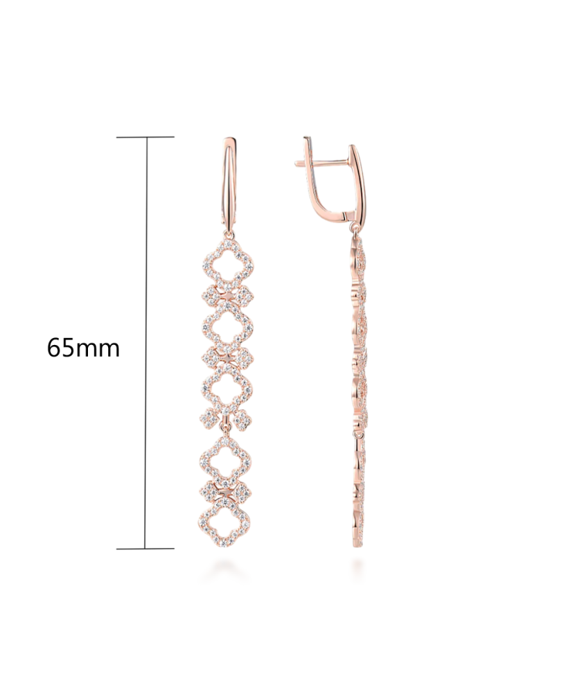 Apzeltīti sudraba auskari ar cirkonijiem