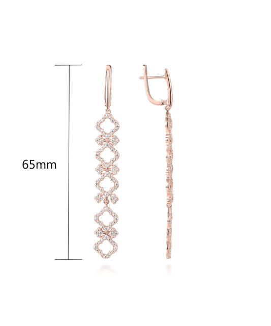 Apzeltīti sudraba auskari ar cirkonijiem