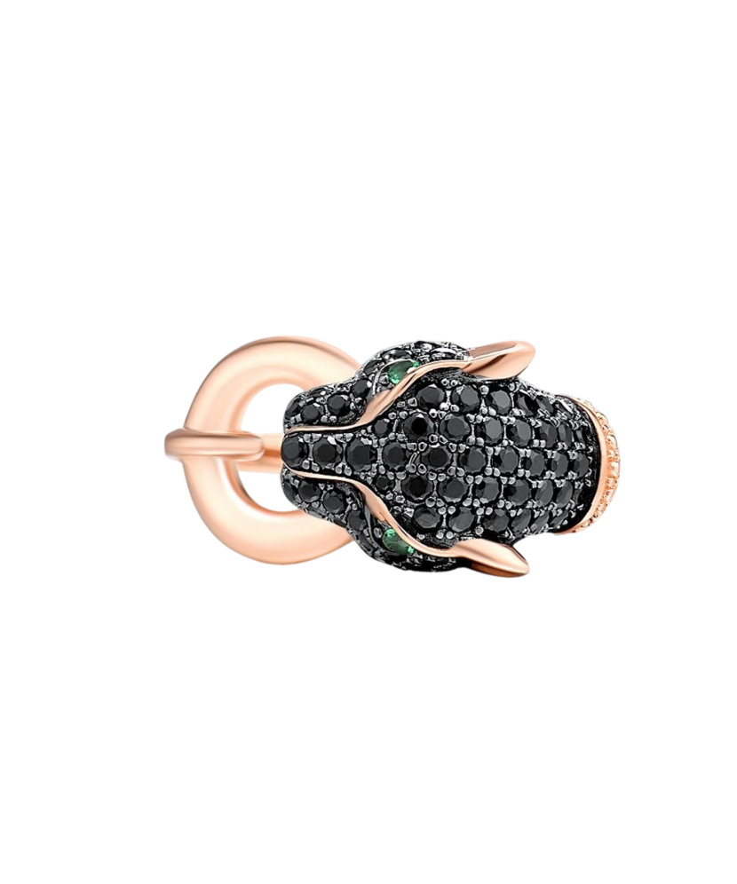 Apzeltīts sudraba gredzens ar spineļiem