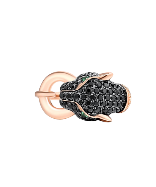 Позолоченное серебряное кольцо со шпинелью