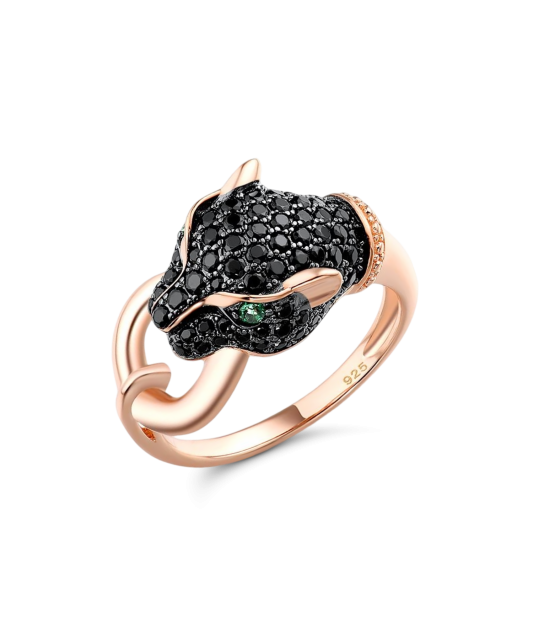 Позолоченное серебряное кольцо со шпинелью