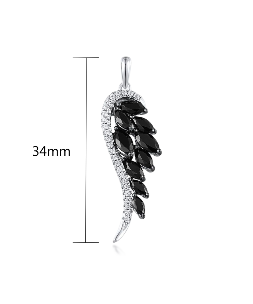 Подвеска из серебра со шпинелями и фианитами