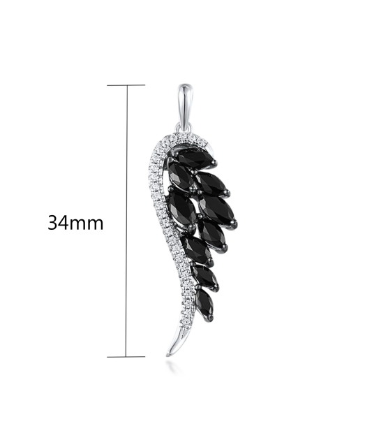 Sudraba kulons ar spineļiem un cirkoniem