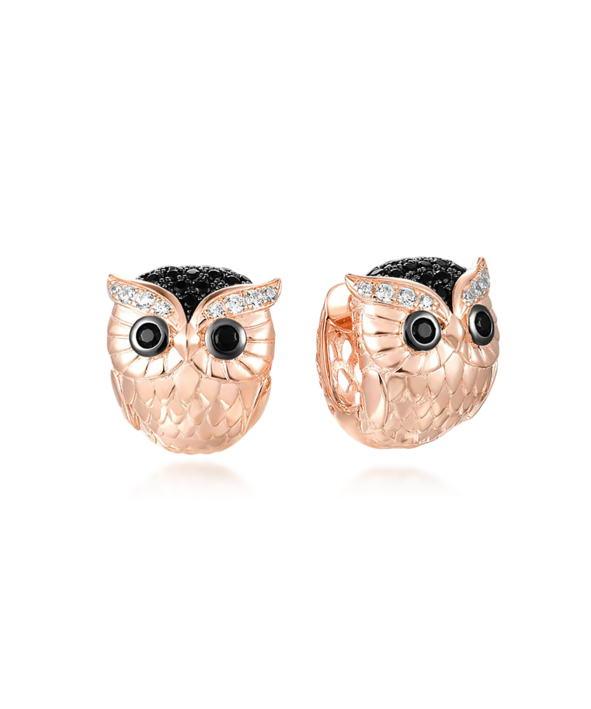 Apzeltīt sudraba auskari ar spineļiem un cirkoniem - Goldinga