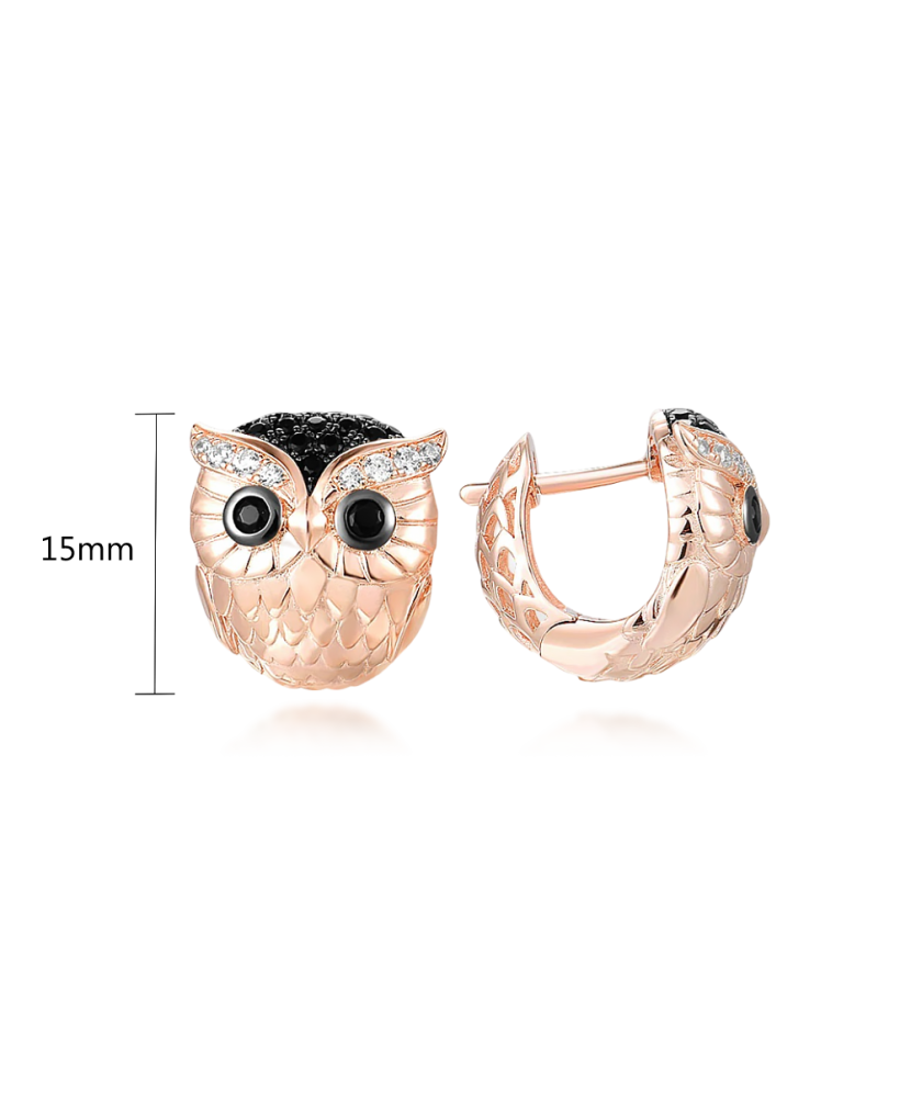 Apzeltīt sudraba auskari ar spineļiem un cirkoniem - Goldinga