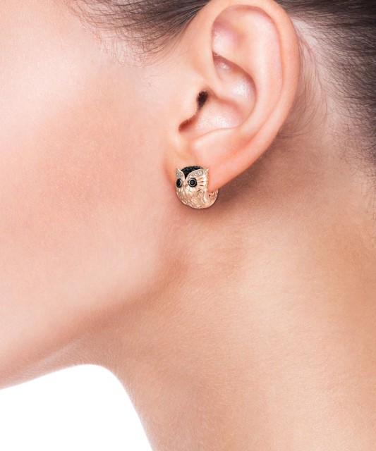 Серебряные позолоченные серьги со шпинелями и цирконами