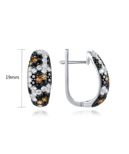 Sudraba auskari ar cirkonijiem un špineļiem - Goldinga