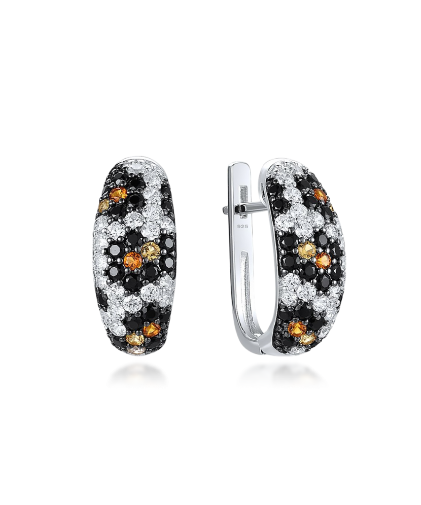 Sudraba auskari ar cirkonijiem un špineļiem - Goldinga