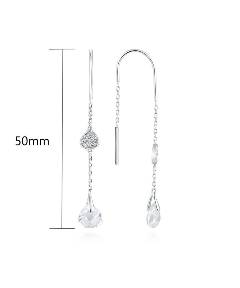 Sudraba auskari ar cirkonijiem