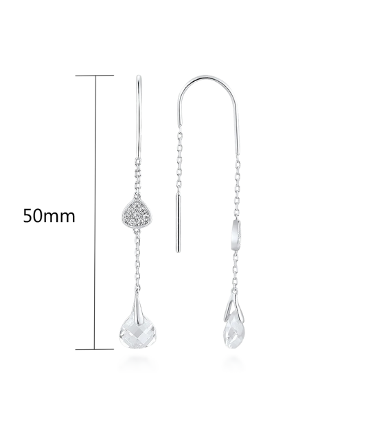 Sudraba auskari ar cirkonijiem