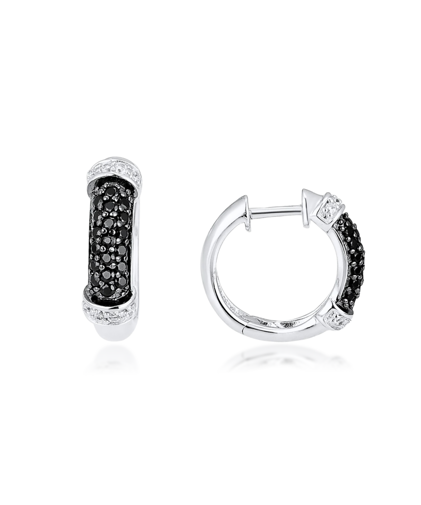 Sudraba auskari ar cirkonijiem un špineļiem