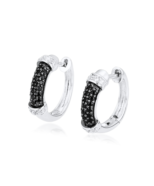 Sudraba auskari ar cirkonijiem un špineļiem