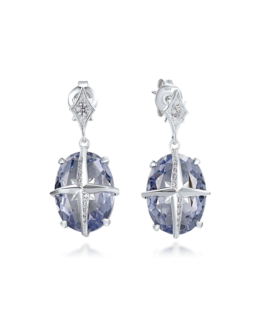 Sudraba auskari ar cirkonijiem