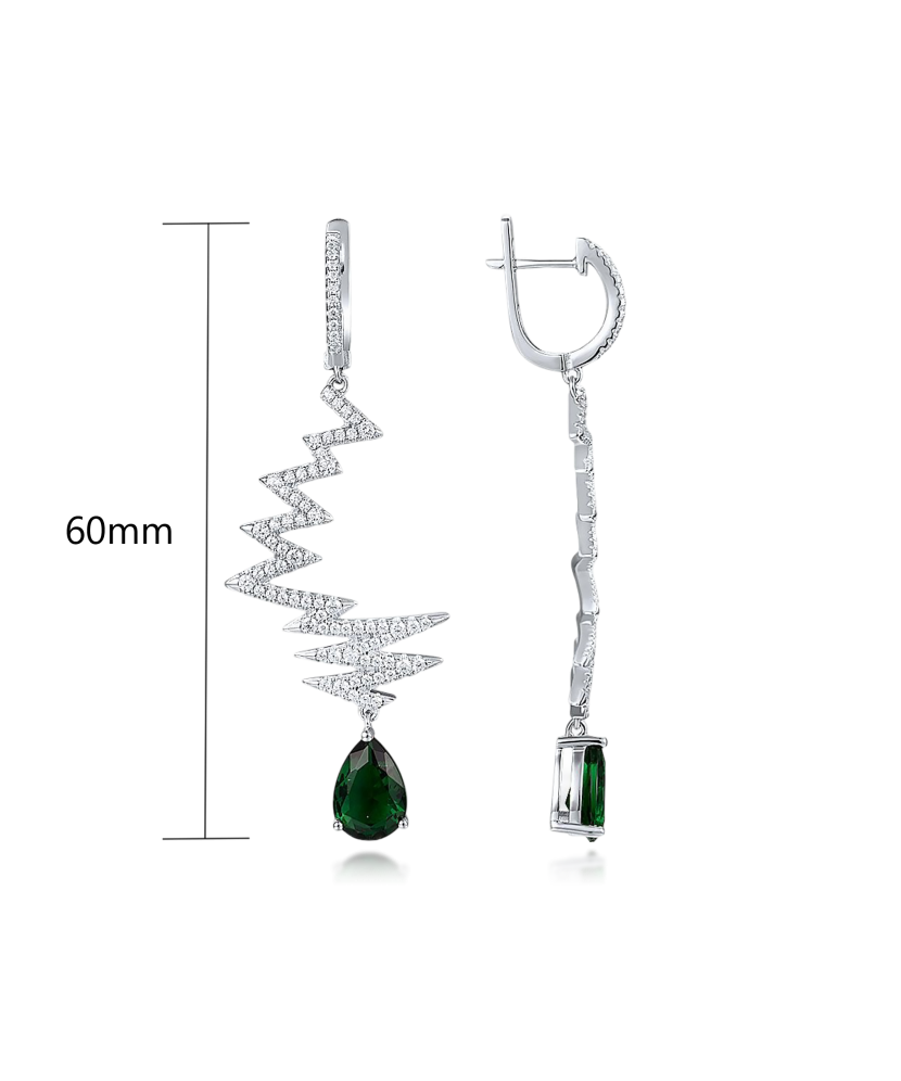 Серьги из серебра с цирконами