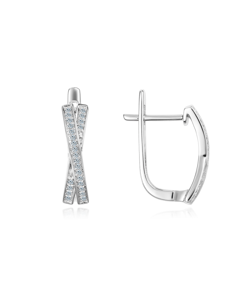 Baltā zelta auskari ar briljantiem - Goldinga