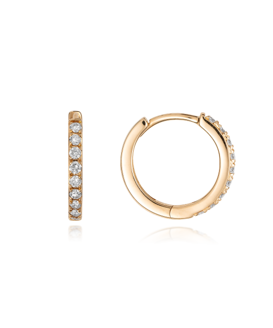 Zelta auskari ar dimantiem - Goldinga