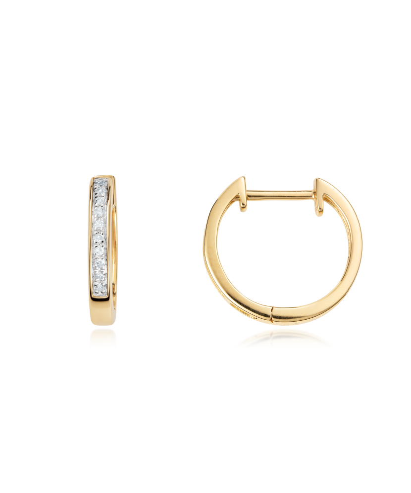 Dzeltena zelta auskari ar briljantiem - Goldinga