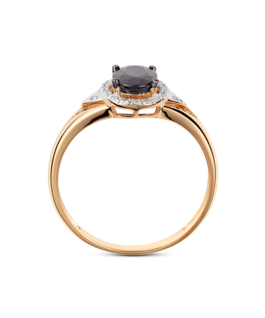 Zelta gredzens ar safīru un dimantiem - Goldinga