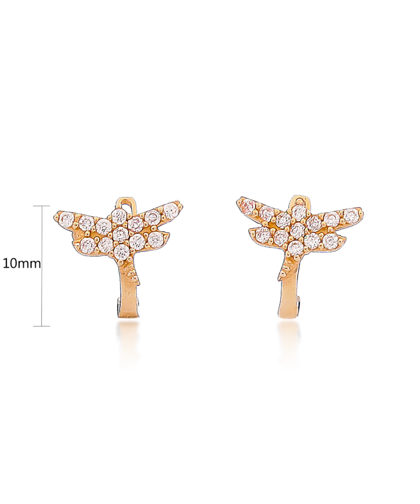 Zelta auskari ar cirkonijiem - Goldinga