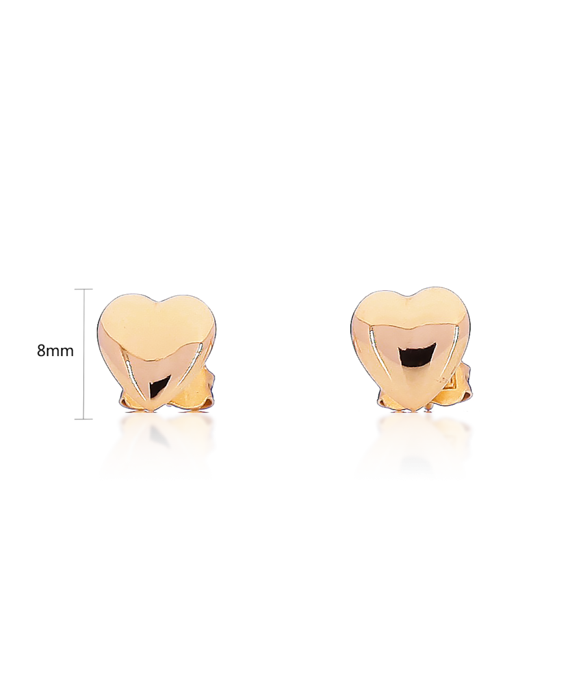 Золотые серьги "Сердечко"